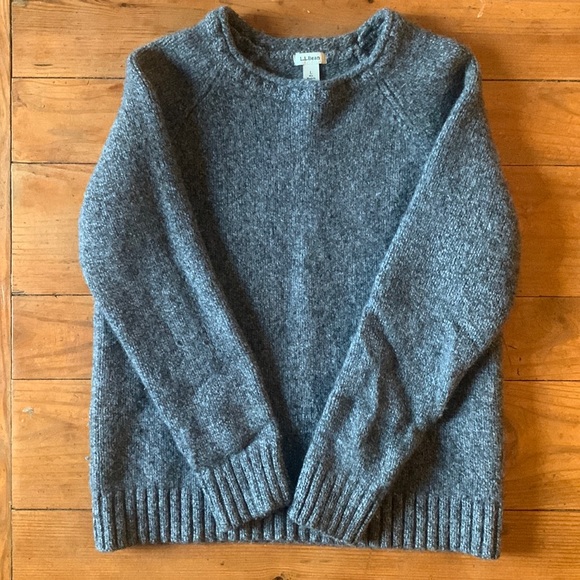 L.L. Bean Sweaters Llbean Womens Beans Classic Ragg Wool Sweater